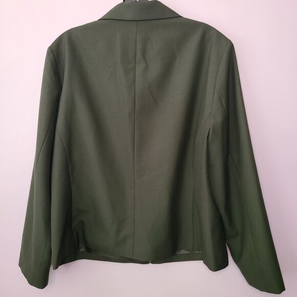 Pendleton Wool Zip-Up Olive Green Long Sleeve Jacket Size 16 - Picture 6 of 12